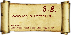 Borovicska Esztella névjegykártya